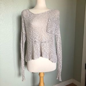 Gray long sleeve top
